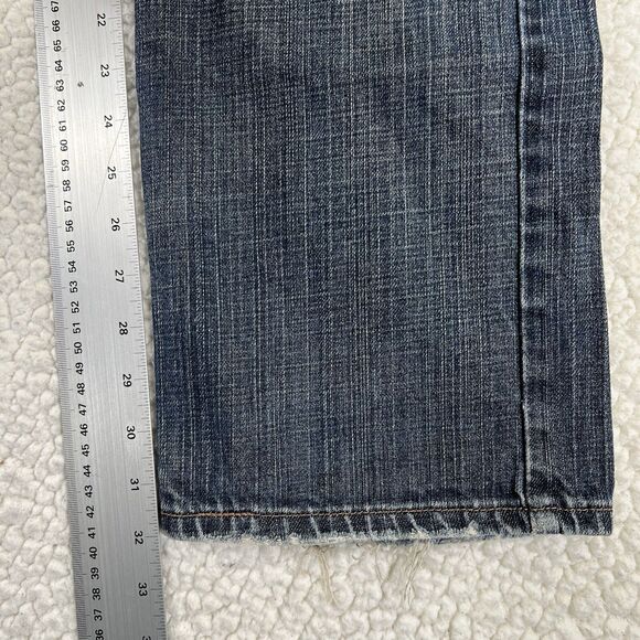 Levi’s 514 Jeans Men’s Size 32x32 Blue Slim Straight Y2K Grunge Streetwear - Picture 10 of 12